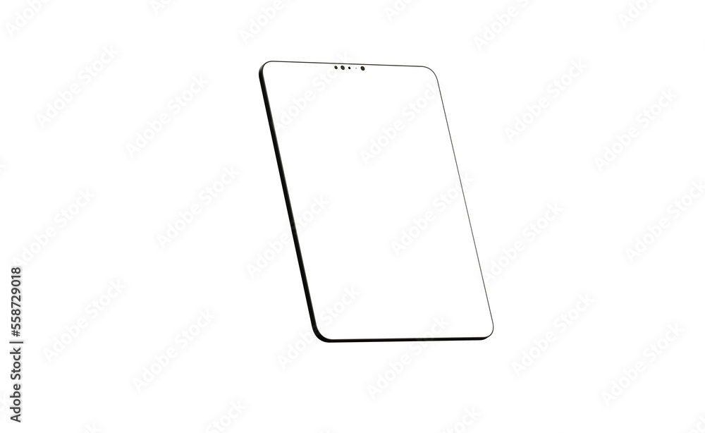 Tablet 3d computer with blank screen Tablet 3d computer with blank screen