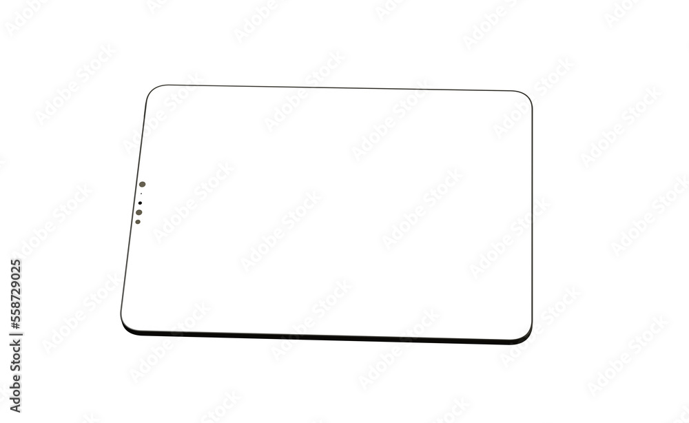 Modern black tablet computer isolated on white background. Tablet pc Modern black tablet computer isolated on white background. Tablet pc