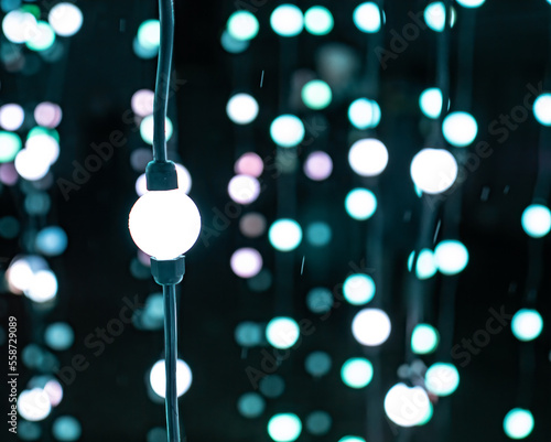 Wallpaper Mural  colored lights in a dark room Torontodigital.ca