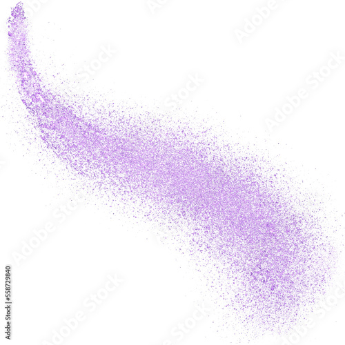 Purple glitter hand-drawn curve dush photo