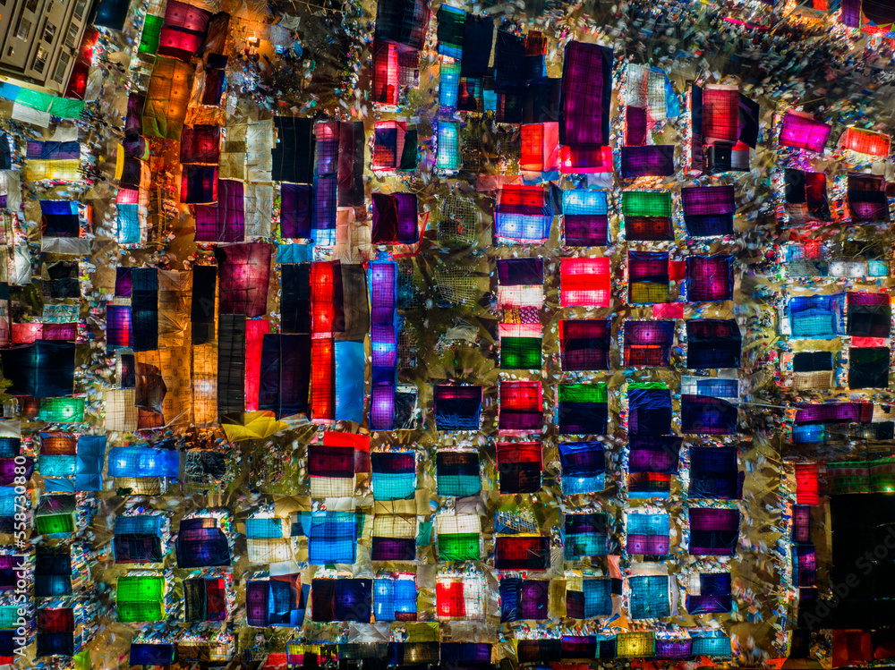 Aerial view of temporary tents for the Third largest Muslims congregation in Barisal, Bangladesh. Aerial view of temporary tents for the Third largest Muslims congregation in Barisal, Bangladesh.