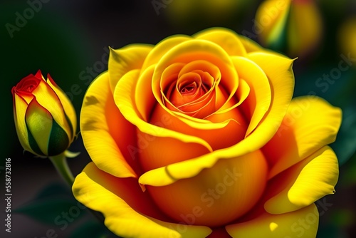 single yellow rose