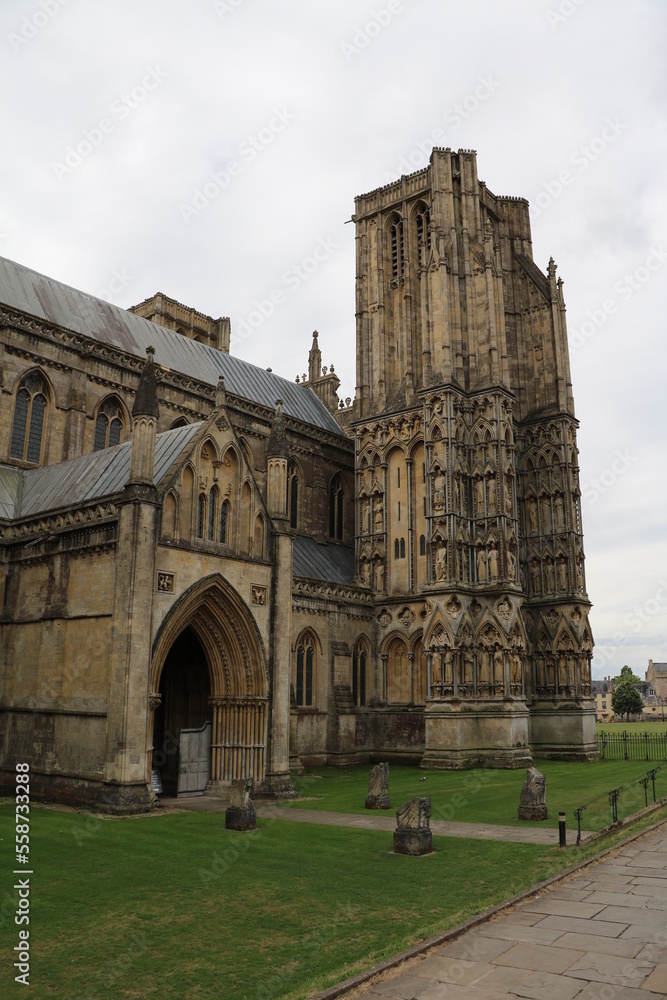 The Cathedral Church of St Andrew in Wells, England Great Britain