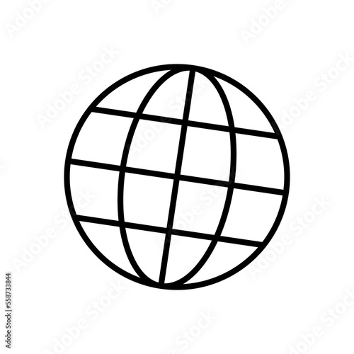 Isolated tilted globe vector