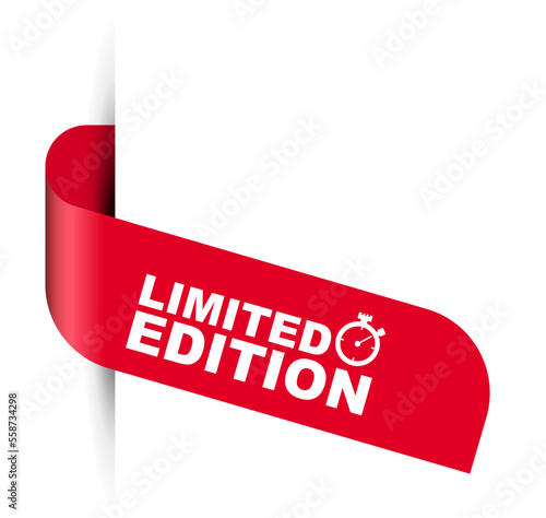 red vector illustration banner limited edition