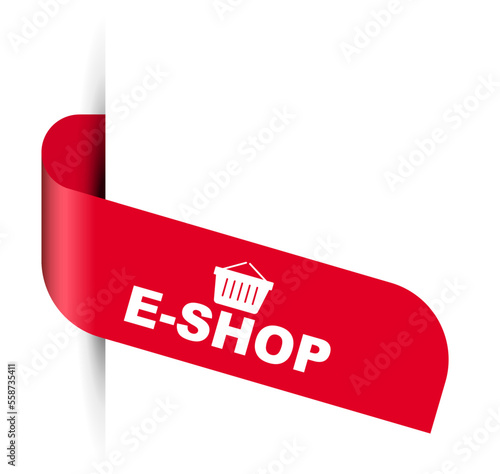 red vector illustration banner eshop