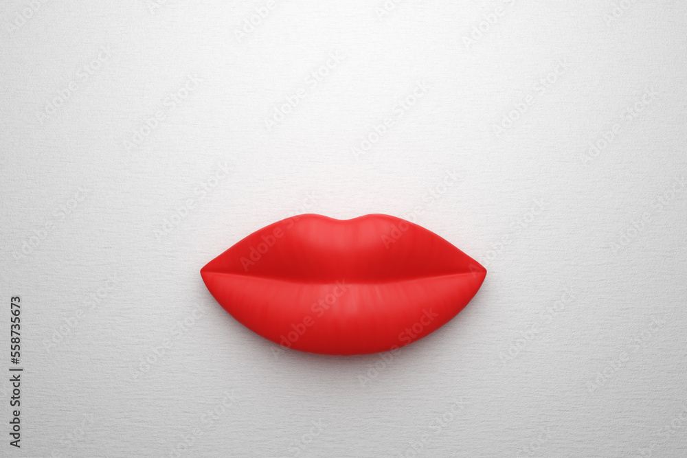 Red lip on a Japanese Shoji paper. Illustration of the concept of freedom of speech and female Red lip on a Japanese Shoji paper. Illustration of the concept of freedom of speech and female