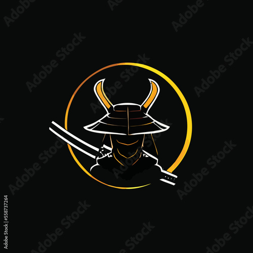 vector illustration of a Samurai Logo