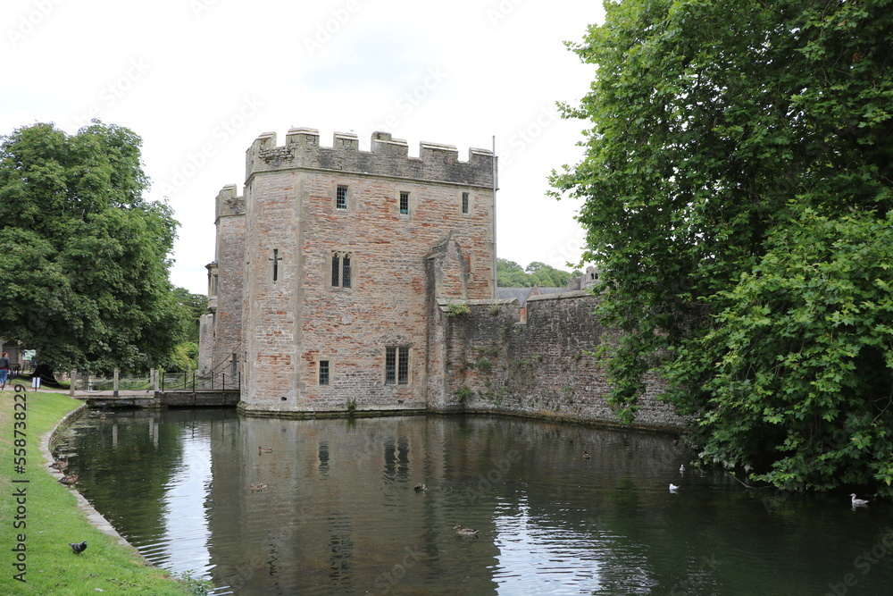 The Palace Moat in Wells Somerset, England Great Britain
