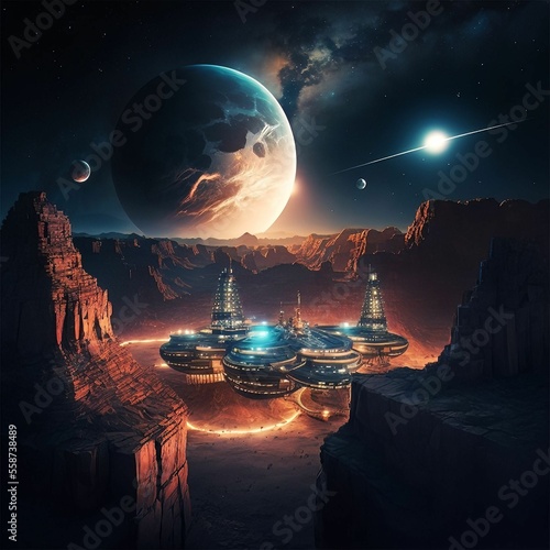 Fototapeta Naklejka Na Ścianę i Meble -  Grand Canyon Space Station