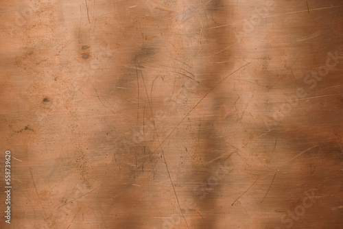 Copper foil is on the composite epoxy material. Background. Texture. Reflection.