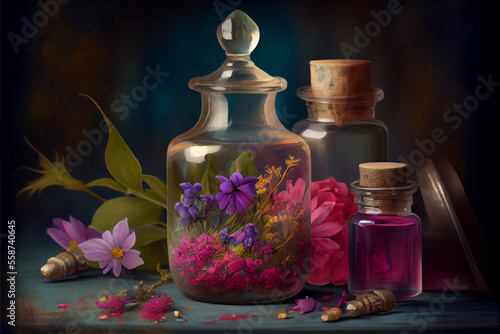 Vintage Holistic Apothecary Herbal Flower Medicines