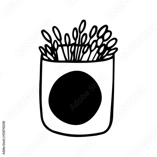 ear sticks jar doodle style