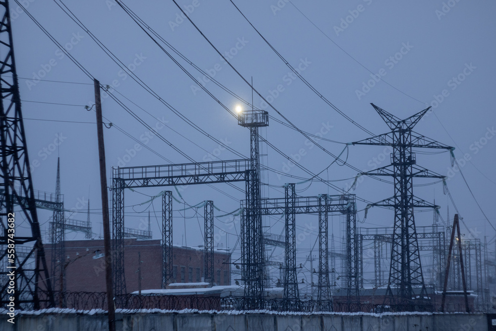 Electrical substation 500 kV Medved Substation, Nizhny Tagil, Ural