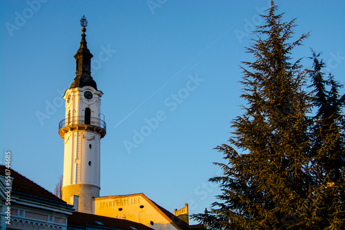 Medieval firewatch tower in the city of Veszprem photo