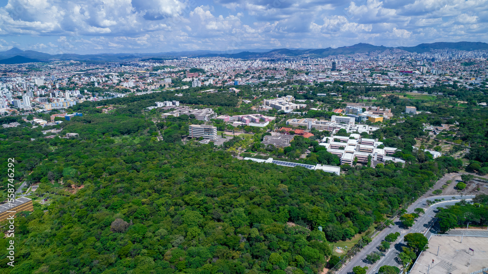 Aerial view of UFMG in Pampulha, Belo Horizonte, Brazil