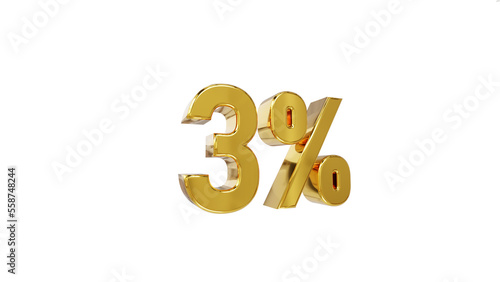 Golden number 3% photo