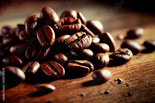 Coffee beans  closed up photography