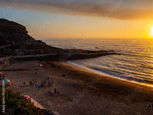 Sunsetting over Porto Dinheiro’s beach – Lourinha – Portugal photo