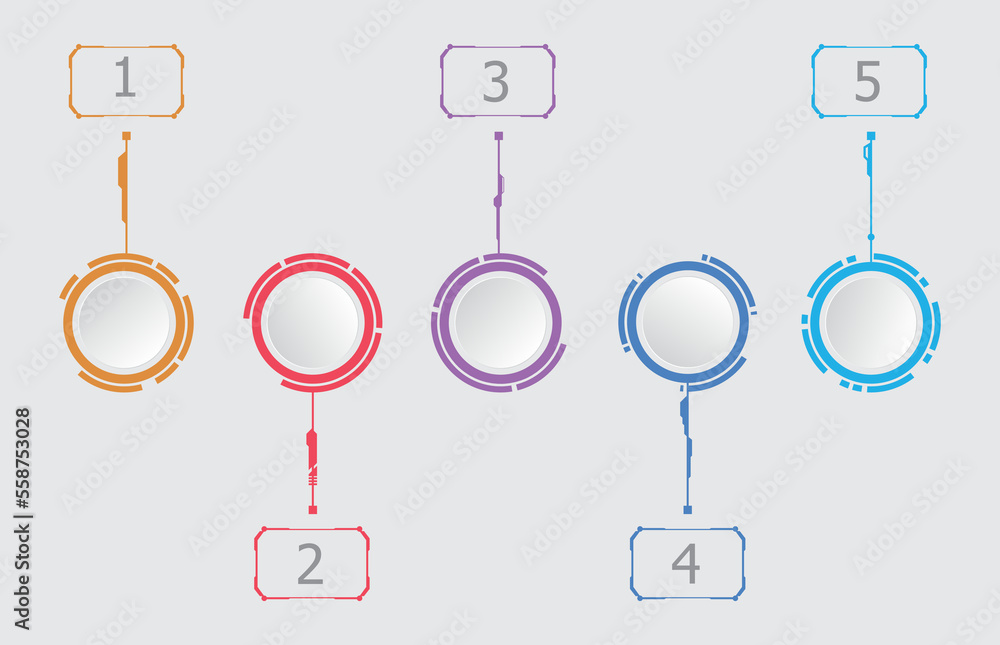 Infographic template of process step timeline modern with circuit line , presentation infographic vector Infographic template of process step timeline modern with circuit line , presentation infographic vector