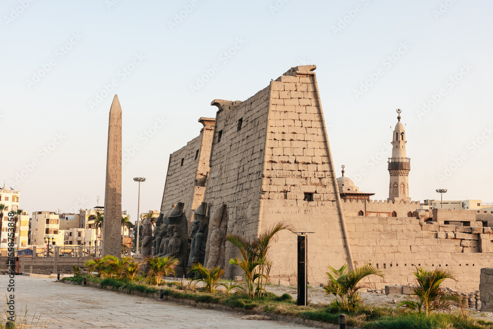 The ancient Egyptian Luxor Temple in Luxor