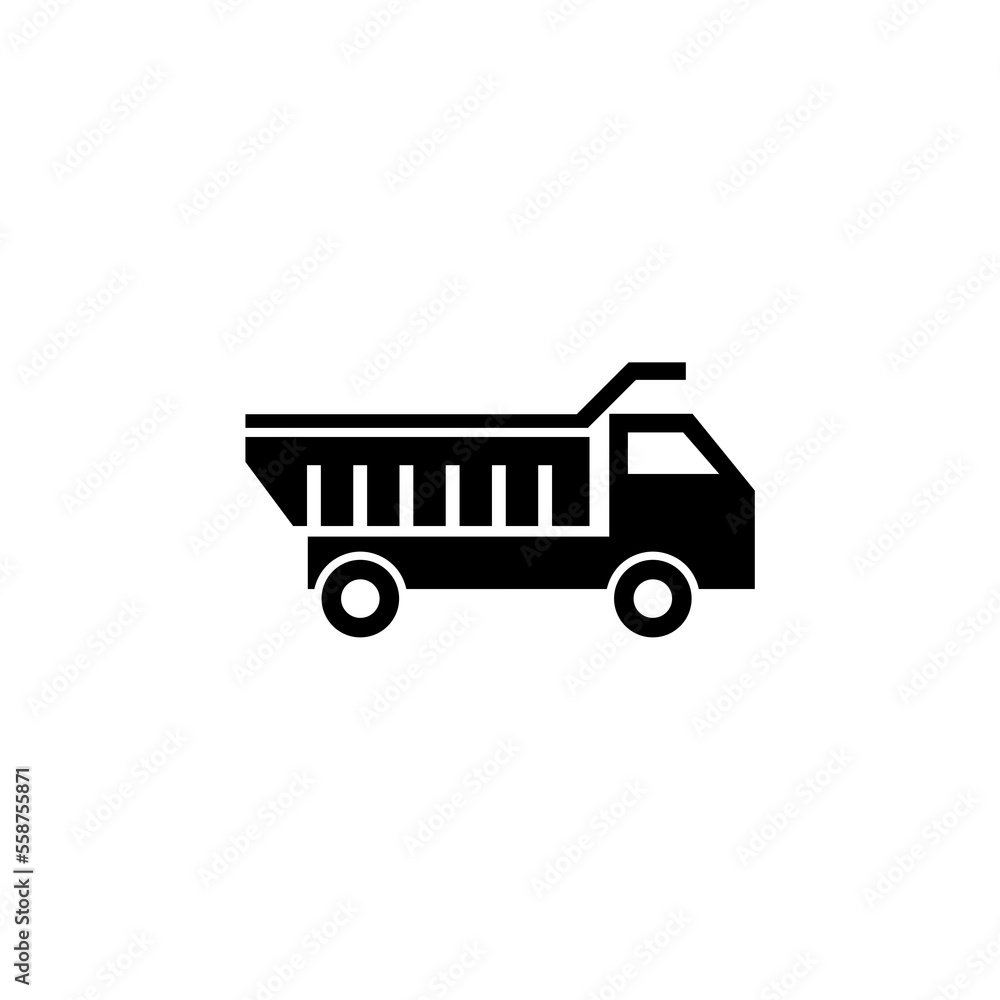 Truck construction icon illustration.