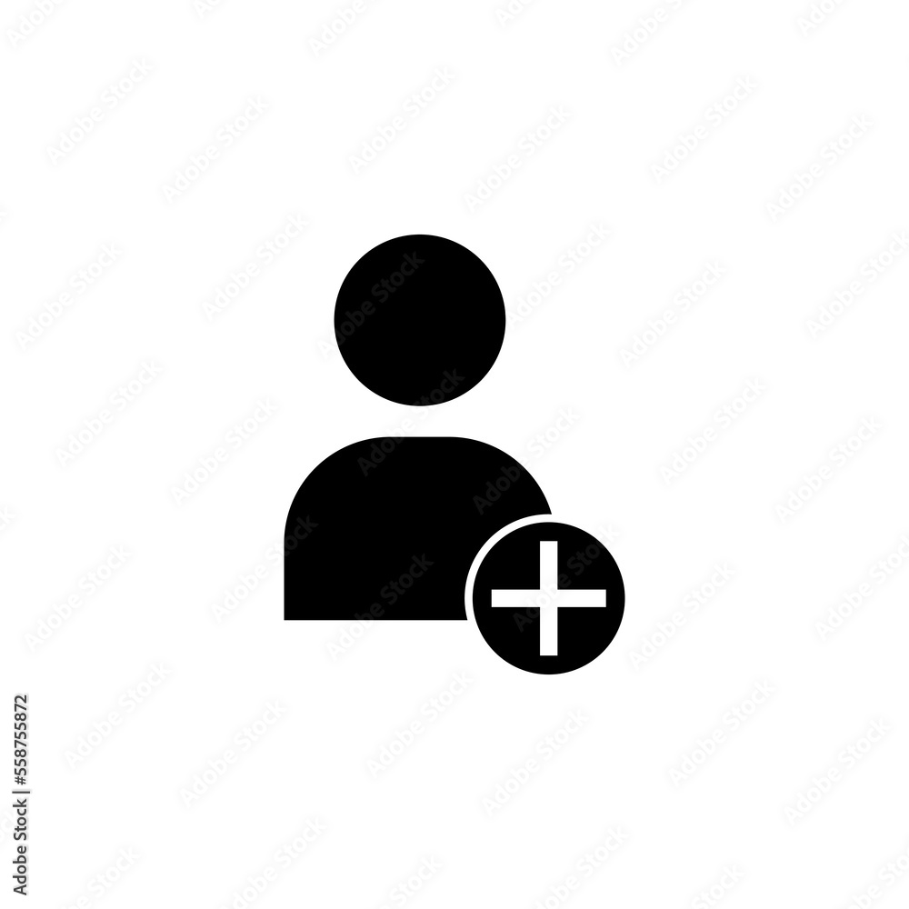 User add icon. admin symbols.