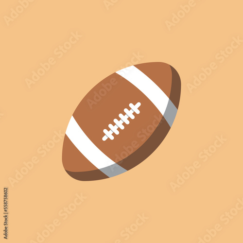 Vector illustration of American football ball icon.