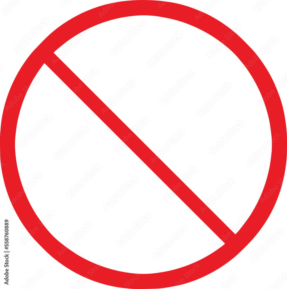 symbol of red circle with slash indicating forbidden 
concept - obrazy, fototapety, plakaty 