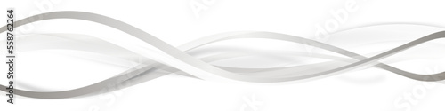 Welle Wellen Grau Band Banner Silber