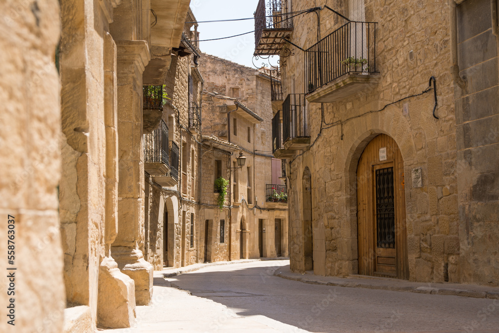 Streets of Calaceite, Matarraña, Teruel, Spain