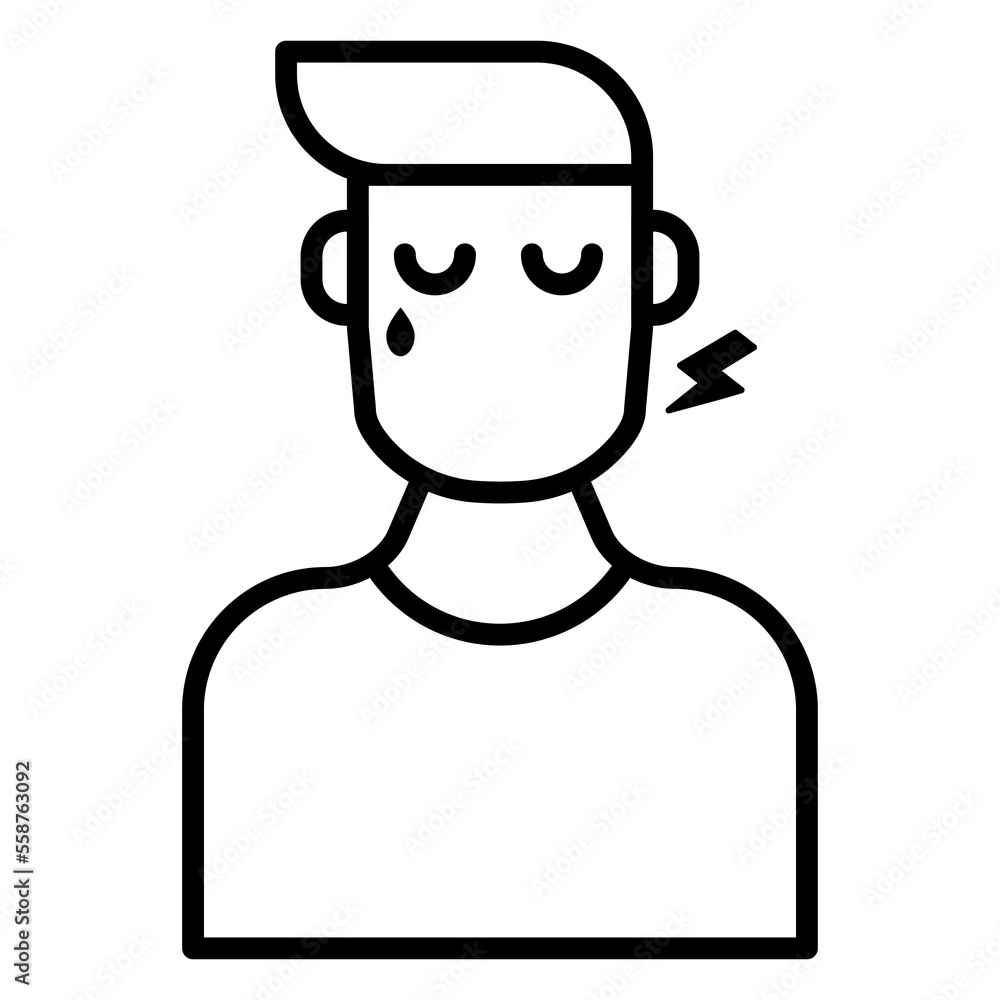Man with toothache on white background Man with toothache on white background