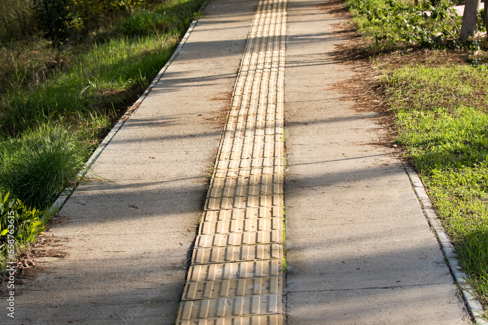 Tactile paving for visually impaired people Tactile paving for visually impaired people