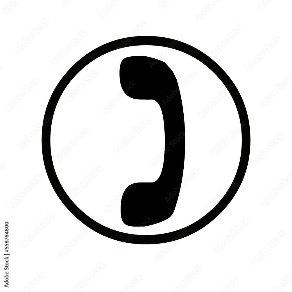 Phone handset icon isolated on white background. Handset icon close-up. Call icon Phone handset icon isolated on white background. Handset icon close-up. Call icon