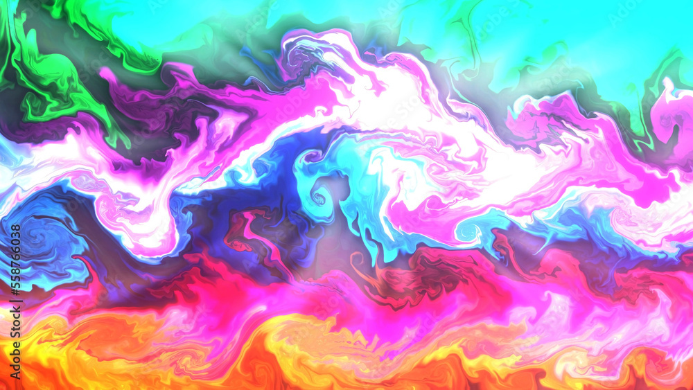 Abstract colorful background like spilled paint