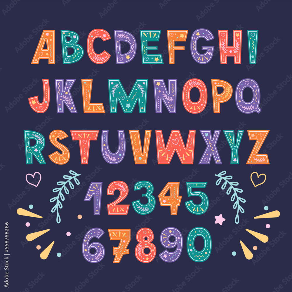 kids-cute-doodle-font-childish-festive-english-alphabet-letters-from