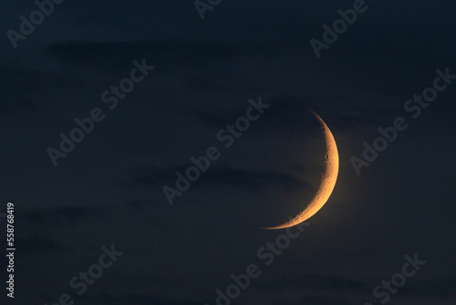A young moon in the sky