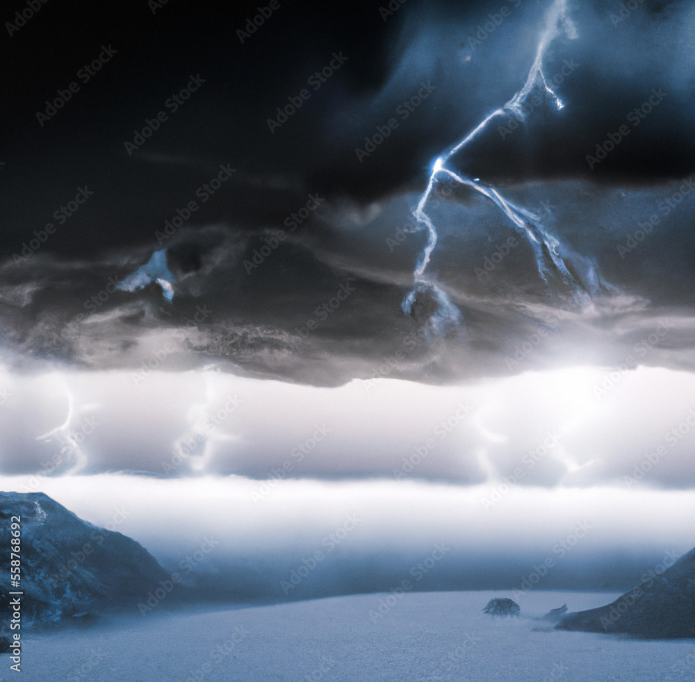 Storm in an unknown place