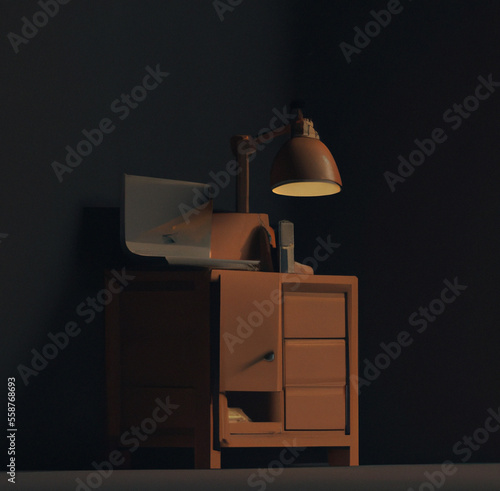 Obraz na płótnie Desk and workplace w salonie