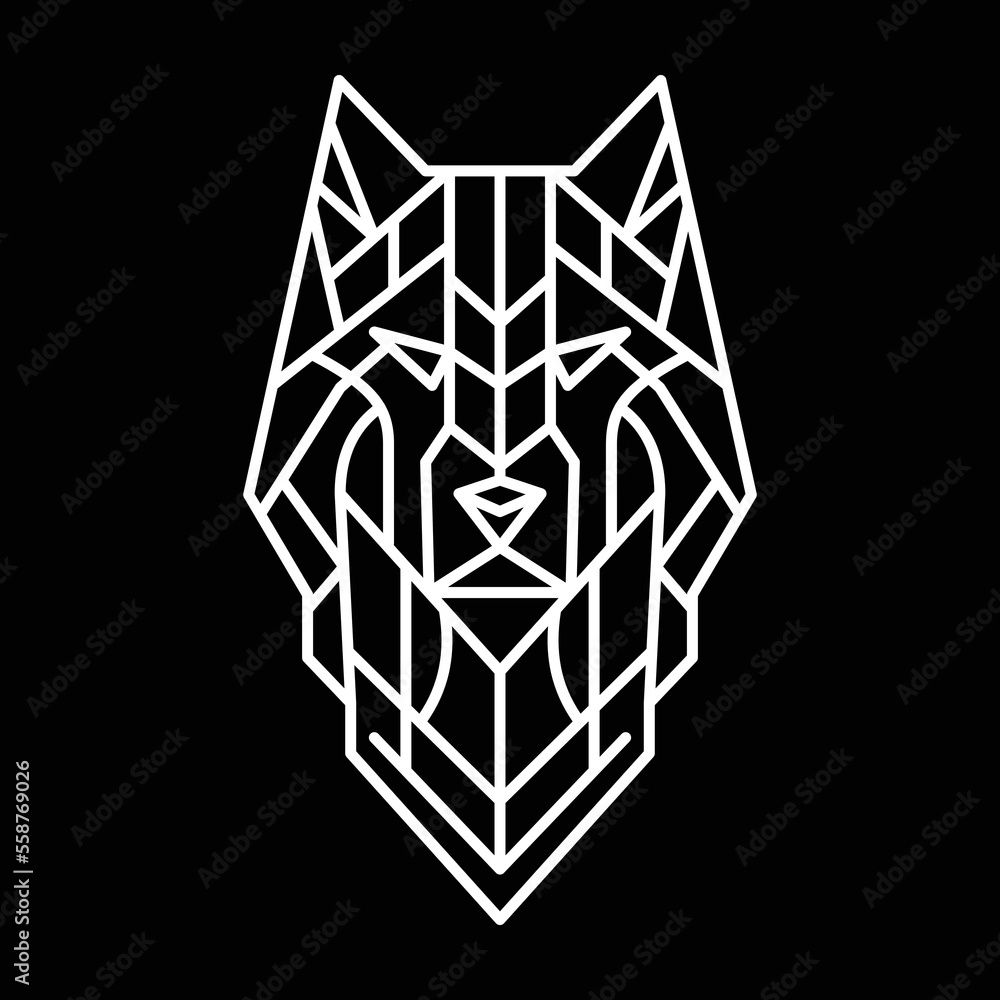 Wolf line logo symbol design illustration. Clean logo mark design. Illustration for personal or commercial business branding. Wolf line logo symbol design illustration. Clean logo mark design. Illustration for personal or commercial business branding.