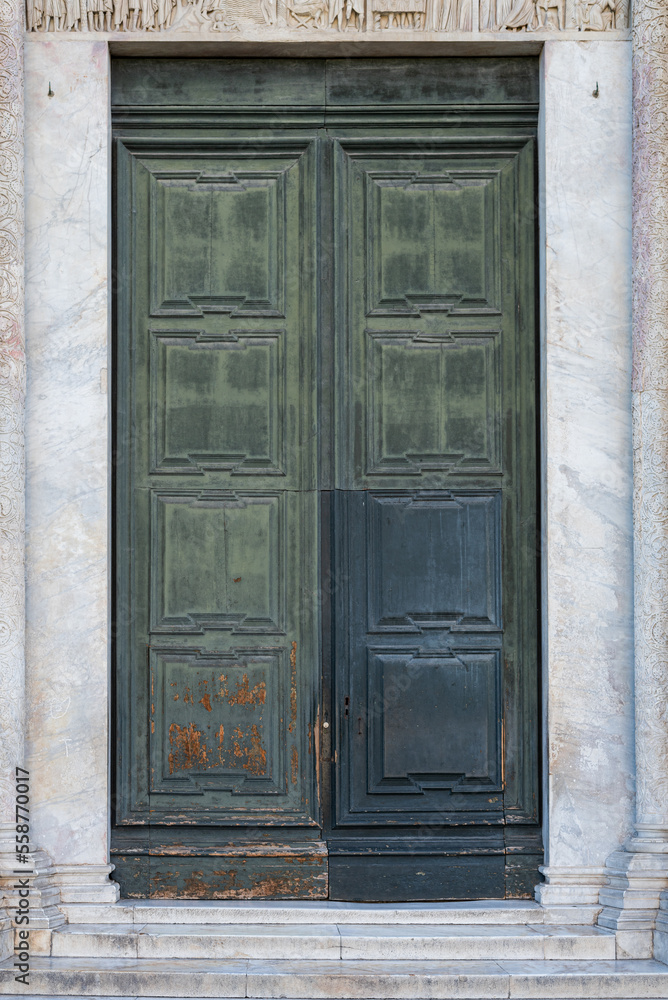 Old wooden textured door,  background