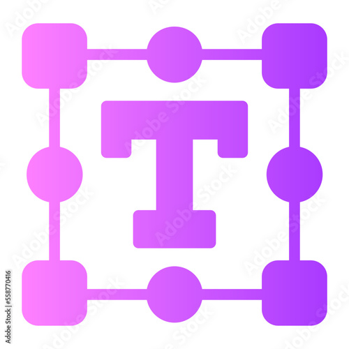text tool gradient icon