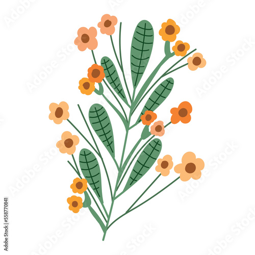 flowers and leaves icon