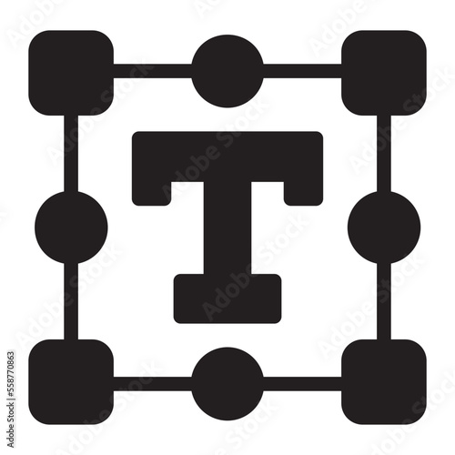 text tool glyph icon