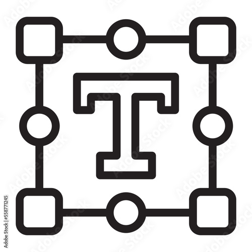 text tool line icon