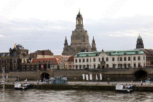 Church and historic part of the city of Dresden,Germany.