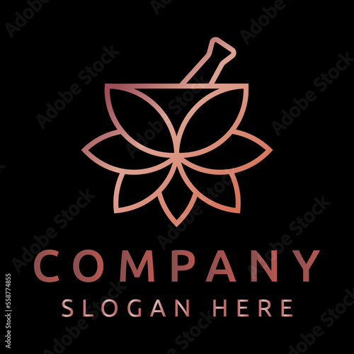 Spice brand logo template vector art image. Healthy food restaurant logo concept. This logo is suitable for restaurant, ayurvedic pharmacy business.