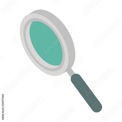 isometric magnifier icon