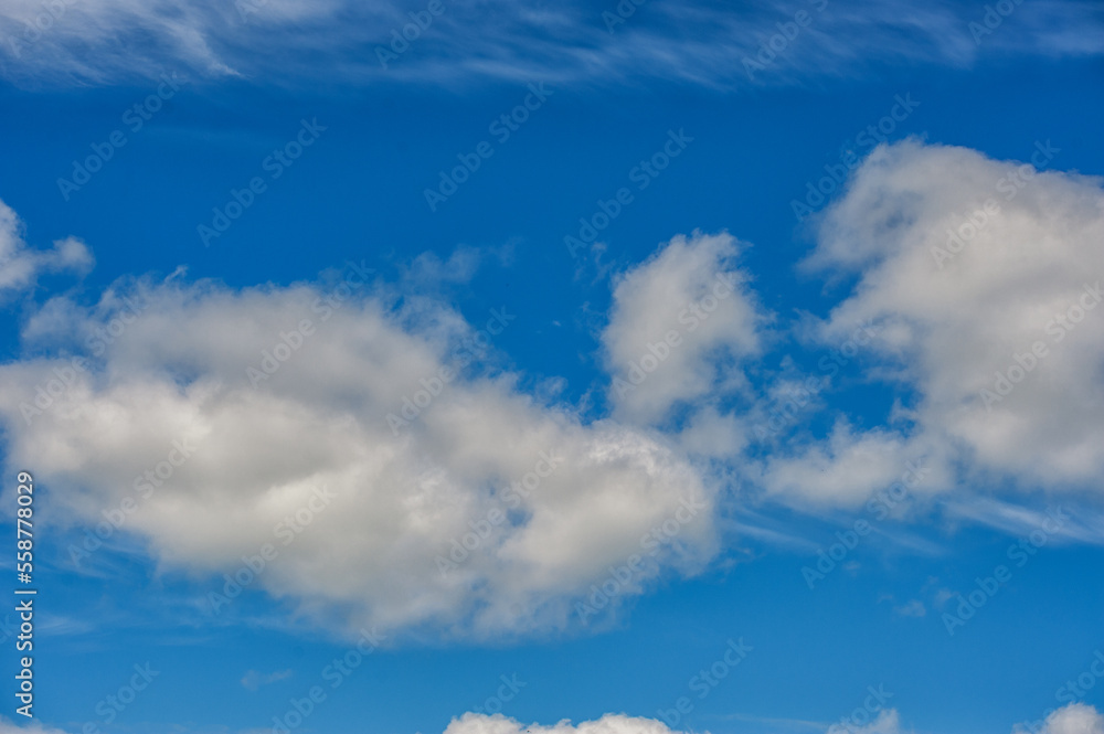 Beautiful Blue Sky. Cloudy. Use as a Background. Bright Sunny Day. Beautiful Blue Sky. Cloudy. Use as a Background. Bright Sunny Day.