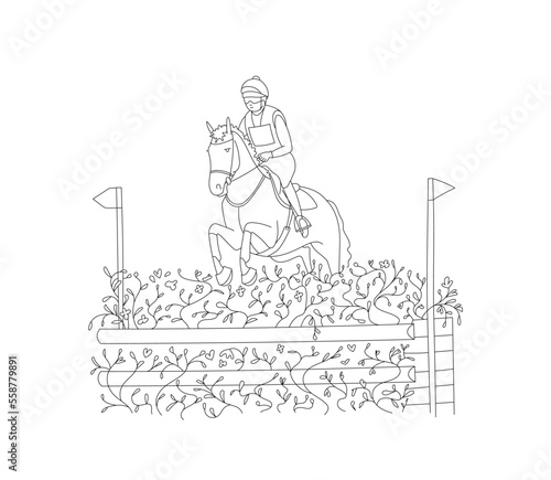 Equestrian eventing cross-country athletes